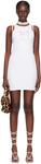 Белое мини-платье с графическим рисунком Blumarine - фото