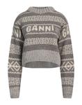 Свитер Ganni, серый - фото