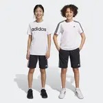 Детские Essentials Тканые шорты в 3 полоски Adidas, чёрный - фото