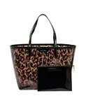Сумка для покупок с леопардовым принтом Just Cavalli, мультиколор - фото