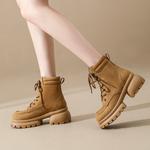 Ботинки Martin Boot женские Zhr, коричневый - фото 4