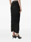 Юбка миди с драпировкой Isabel Benenato, черный - фото 4