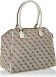 Сумка GUESS Frankie Uptown Satchel, Brown Logo - фото 4