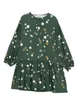Платье в горошек Il Gufo, зеленый - фото