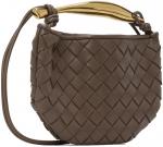 Серо-коричневая мини-сумка сардинами Bottega Veneta - фото 2