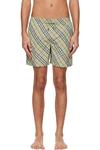 Burberry Плавки в зеленую клетку - фото