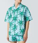 Рубашка из хлопкового поплина с джинсовым принтом Jacquemus, Print Palmtrees Star Blue - фото 3