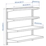 Комбинация настенных полок, черный, 88x30/45x90 см, BROR IKEA - фото 3