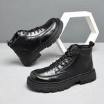 Ботинки Мартин Короткие Мужские Чёрные Мо Сюй, Туфли Чёрные Без Подкладки - фото 5