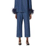 Облегающие укороченные брюки на шнурке Valentino, синий - фото 6