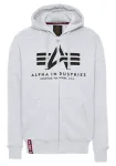 Толстовка с капюшоном Alpha Industries "BASIC ZIP HOODY", серый - фото 4
