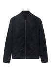 Куртка Mango Faux leather jacket, Dark Blue - фото 5