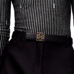 LOEWE Ремень с пряжкой-логотипом, Black - фото 5