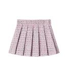 Юбка-плиссе из букле Self-Portrait Kids, розовый - фото