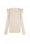 Топ Scalpers WRINKLE PUFF LS , Off White/Beige - фото 5