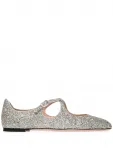 Балетки с блестками Bally, серебяный - фото