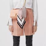 Burberry Шёлковый платок с принтом, Rouge Red - фото 6