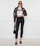 Леггинсы женские Versace Jeans Couture атласные, черный - фото 2
