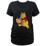 Футболка с рисунком для беременных Disney's Winnie The Pooh Candy Eater, черный - фото