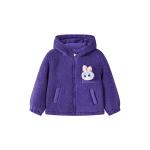 Детская утепленная курткас капюшоном, средней плотности Disney, фиолетовый - фото