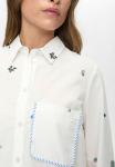 Блуза Nümph Button-down blouse, Cloud Dancer/White - фото 4