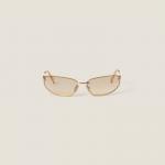 Солнцезащитные очки Miu Miu, желтый - фото