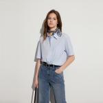 ELLE Рубашка Women's Light Blue Lapel Moderate - фото 4