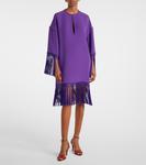 Мини-платье с бахромой Cady Couture Valentino, Purple Orchid - фото 7