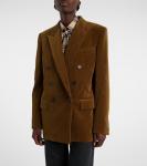 Хлопковый вельветовый блейзер Saint Laurent, Cognac - фото 6