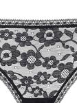 ERES кружевные трусы-танга Prairie, черный - фото 2