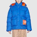 Пуховик женский Gucci, синий - фото 4