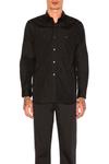 Топ Small Black Emblem Cotton Button Down Comme Des Garcons Play, Black - фото 5