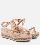 Кожаные эспадрильи pyraclou Christian Louboutin, бежевый - фото