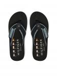 Сланцы Patch Hilfiger Beach Sandal FM0FM05435 Tommy Hilfiger, черный - фото