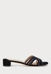 Мюли SUEDE & LEATHER MULTISTRAP SANDAL Lauren Ralph Lauren, черный - фото
