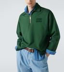 Хлопковый джерси свитшот с логотипом Miu Miu, Verde - фото 5