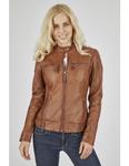 Кожаная куртка 7eleven Marta, коньячный - фото