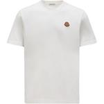 Футболка с логотипом Moncler, белая - фото