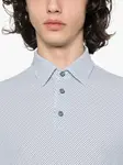 Рубашка поло с геометричным принтом Zanone, синий - фото 5