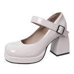 Туфли Mary Jane 9 см женские Luji, белый - фото