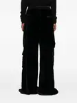 Бархатные брюки карго Rick Owens, черный - фото 4