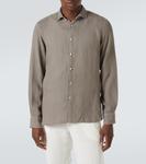 Льняная рубашка Fedeli, коричневый - фото 3