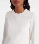 Мини-платье из крепа Safiyaa, Ivory With Ivory - фото 4