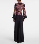 Платье макси сабле с узором пейсли Etro, Print On Black Base - фото 3