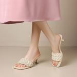 Шлепанцы женские Kekafu, бежевый - фото 11