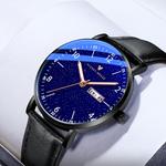 Disney Часы Starry Sky Quartz Movement Leather Strap Watch Unisex Black Dial - фото 4