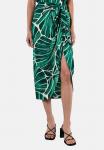 Юбка с запахом ABSTRACT PALM MIDI Apricot, зеленый - фото
