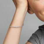 Браслет Sparkling Heart Tennis Pandora, стерлинговое серебро - фото 2