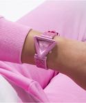 GUESS Pink Triangle Silicone аналоговые часы - фото 5