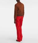 Замшевый блузон Prada, Cognac - фото 3